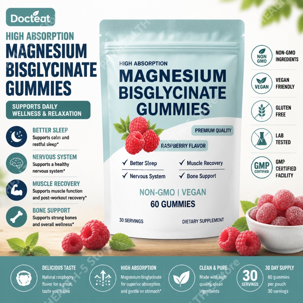 Chalk Bag Bouldering - High Absorption Magnesium Bisglycinate Gummies, Vegan,