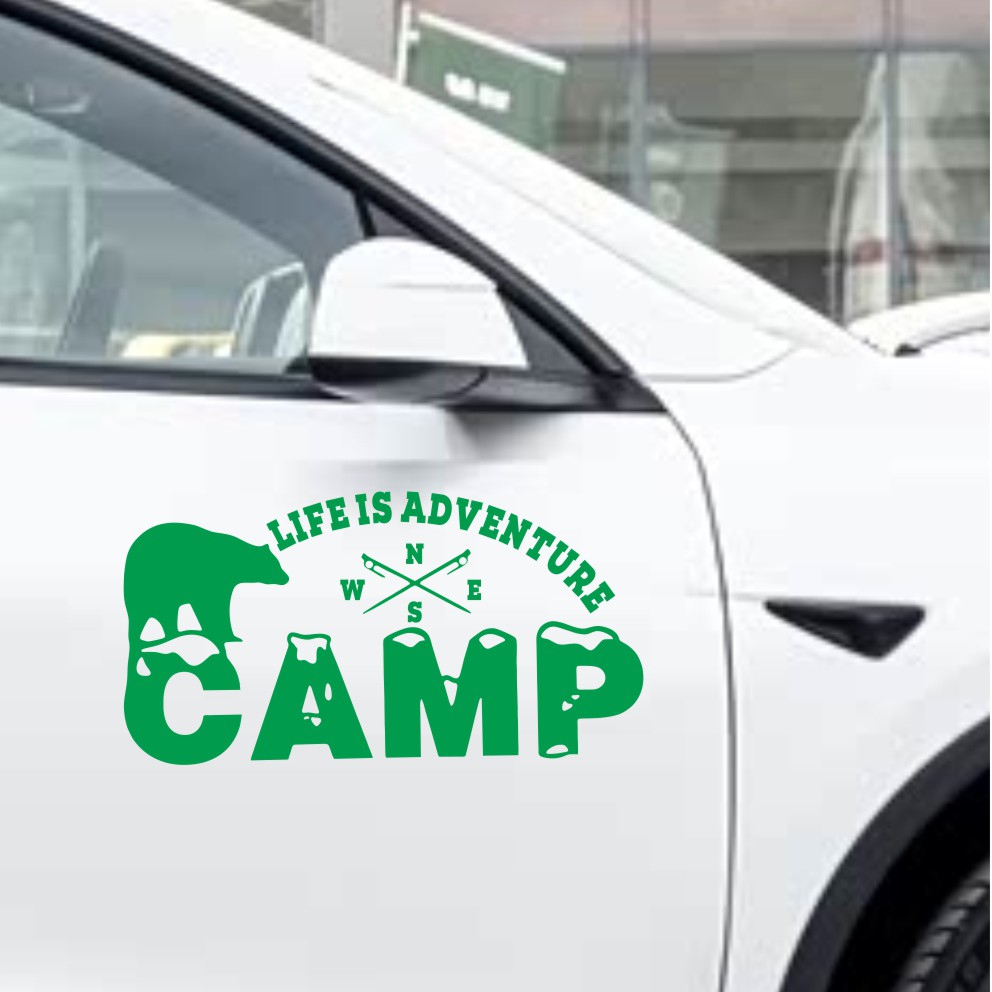 Off-Road Camping Car Sticker B - Outdoor Adventure Words 评论和价格