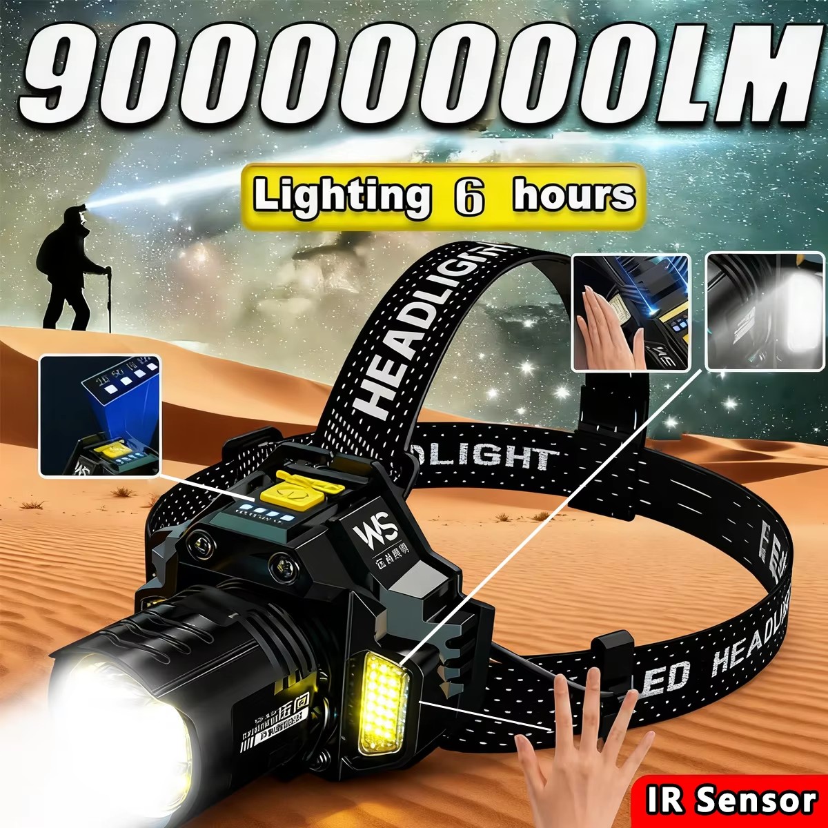Rechargeable Powerful LED Head - Headlamp Waterproof Rechargeable 评论和价格