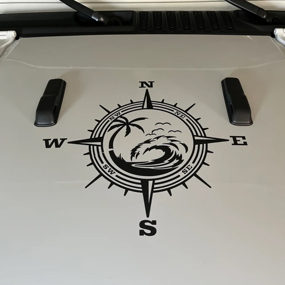Nautical Compass Palm Tree Wav - Outdoor Adventure Words 评论和价格
